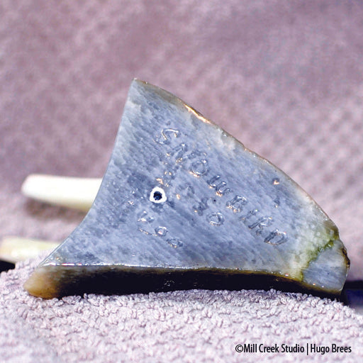 Striking abstract bird sculpture of White Italian Soapstone.