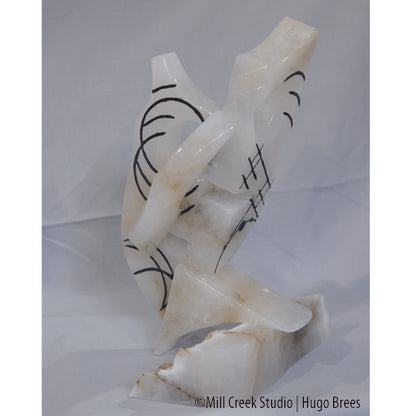 An abstract transition piece of Italian Alabaster.