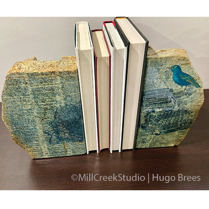 TYPEWRITER BIRD BOOKENDS | Brazilian Soapstone