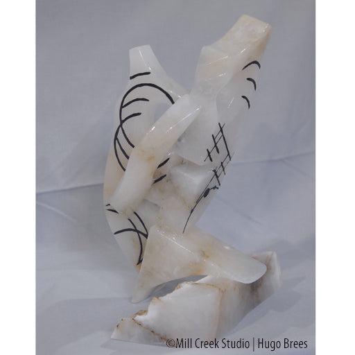 An abstract transition piece of Italian Alabaster.